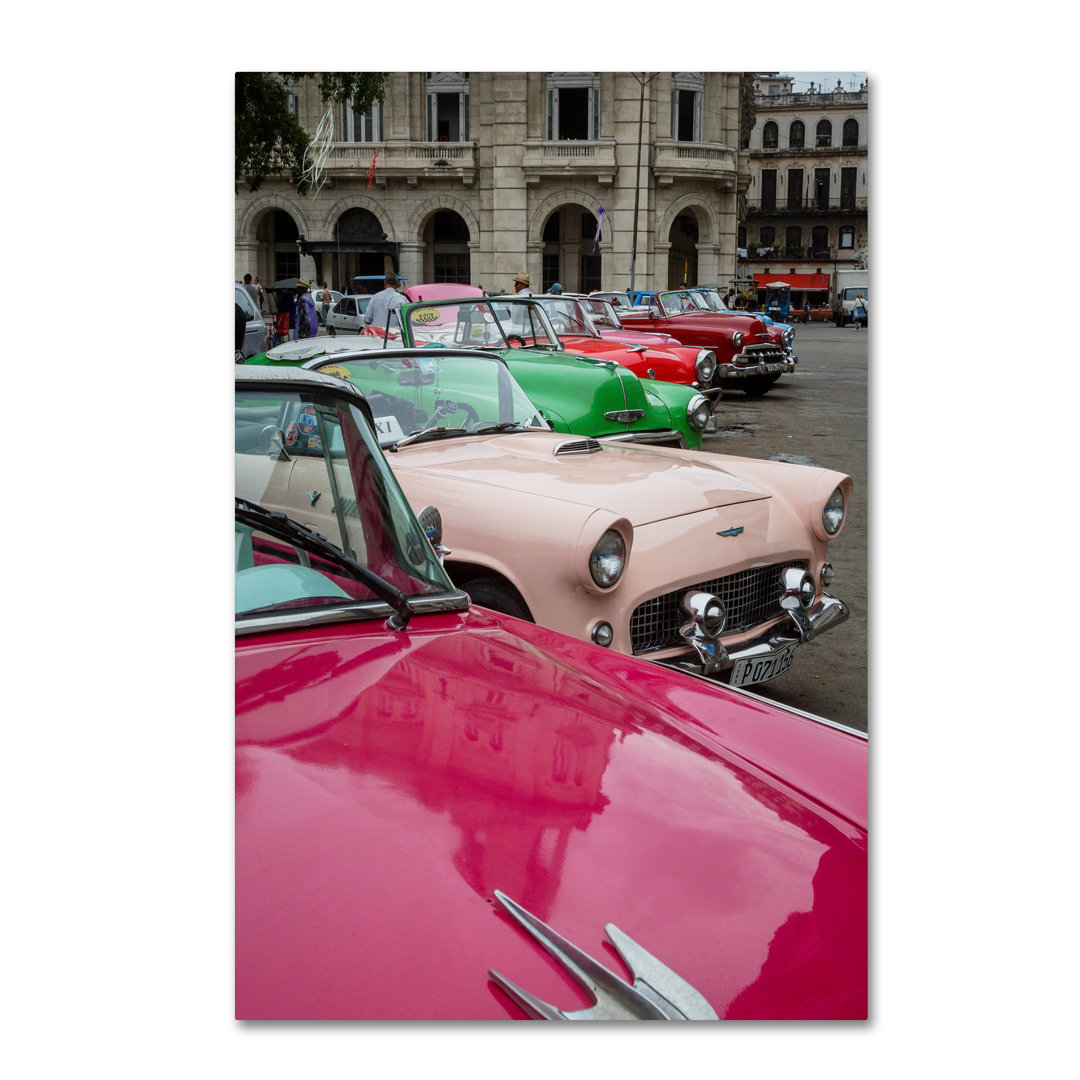 Ann 'Classic Cars' Photographic Print on Wrapped Canvas Latitude Run® 