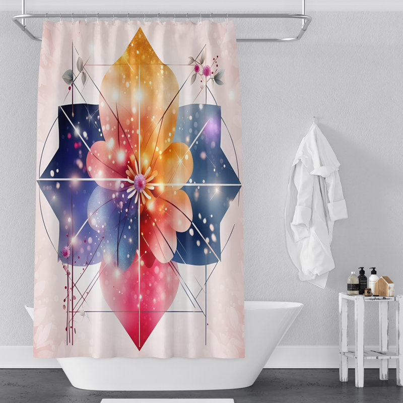 Rideau de douche Floral, H 93 po x l 70 po
