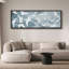 Abstrait oiseaux blancs volant dans un ciel bleu, images extra larges, impression sur toile encadrée-107117940-111665857