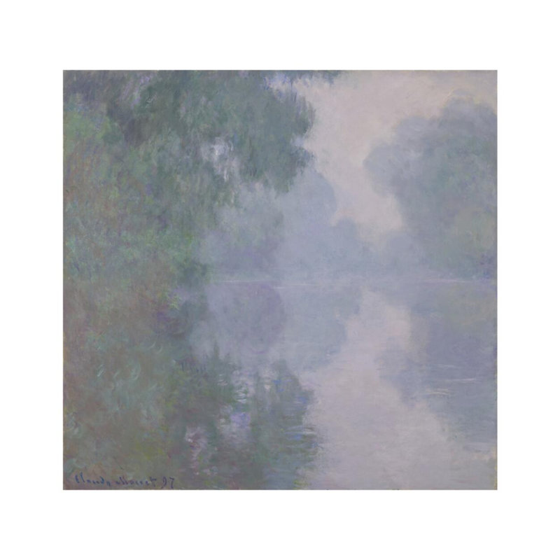 «The seine at Giverny Morning Mist» par Claude Monet - Estampe numérique, H 32 po x l 40 po