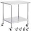 Table de travail en acier inoxydable 30 po x 36 po x 38 po (table basse incluse)