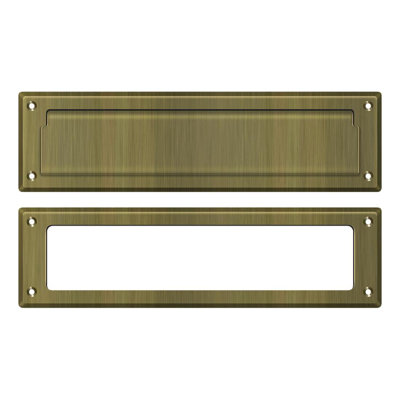 Deltana MS211U15A Mail Slot 13-1/8" with Interior Frame in Antique Nickel