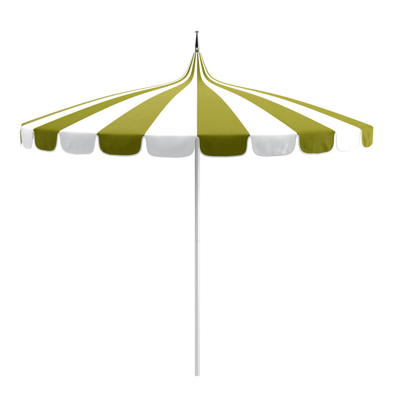 Parasol de marché rayé Tayeko, Toile Sunbrella® ara