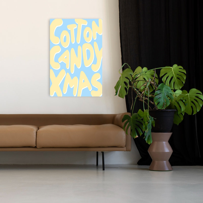 «Cotton Candy Christmas», impression audacieuse et abstraite, H 48 po x l 32 po