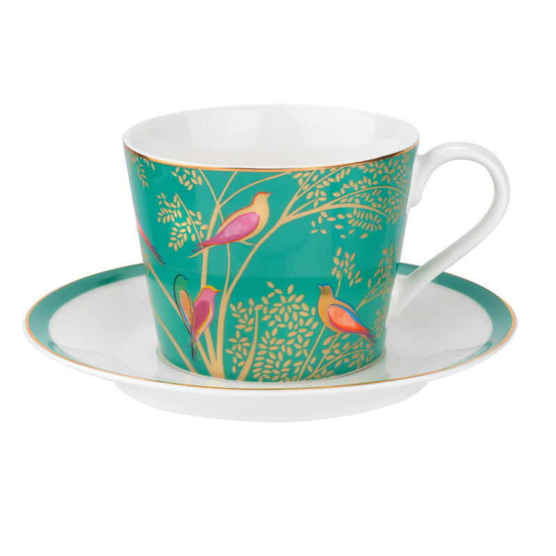 Tasse à thé et soucoupe 8 oz Chelsea Portmeirion de la collection Sm Chelsea de Sara Miller