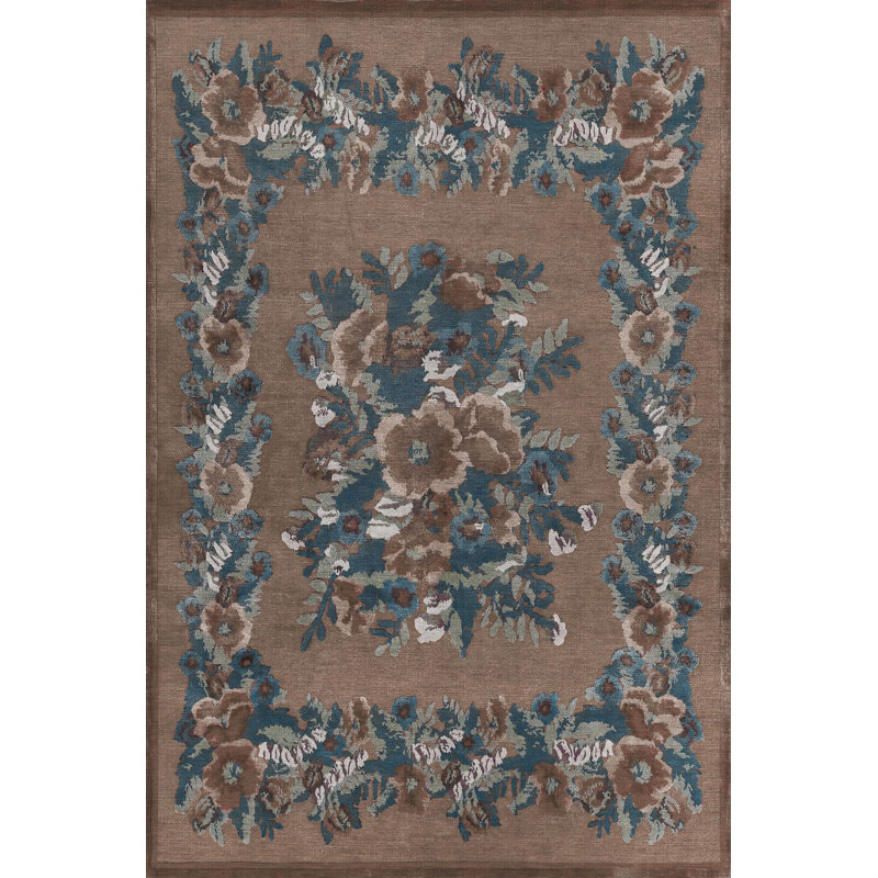 Rafif Performance Washable Floral Indoor / Outdoor Rug, Rectangle 4'7'' x 6'7''