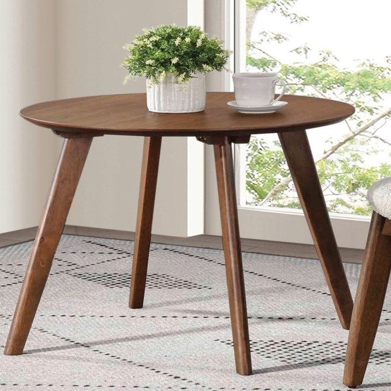Table d'appoint ronde Mid-Century avec pieds fuselés