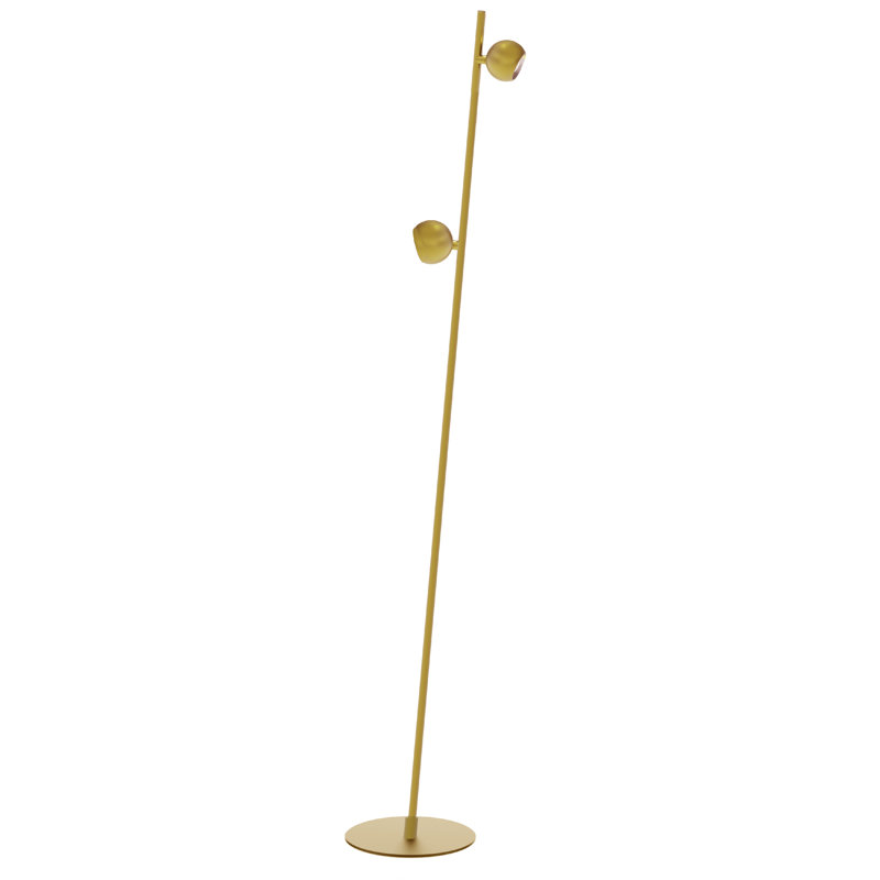 Lampe sur pied 2 lumières Stevens Stevens, Laiton vieilli, Laiton vieilli