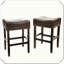 Ensemble de 2 tabourets de comptoir sans dossier Ensemble pratique, durable, élégant, fonctionnel, compact, confortable