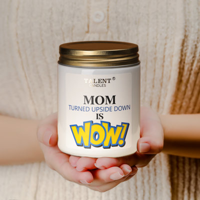 Candle Gifts for Mom from Daughter Son, Funny Unique Mothers Day Christmas Birthday Gifts for Mom, Pear & White Jasmine Scented Soy Candle, 8.4 oz 35-Hour Long Burning, Gift Box Included