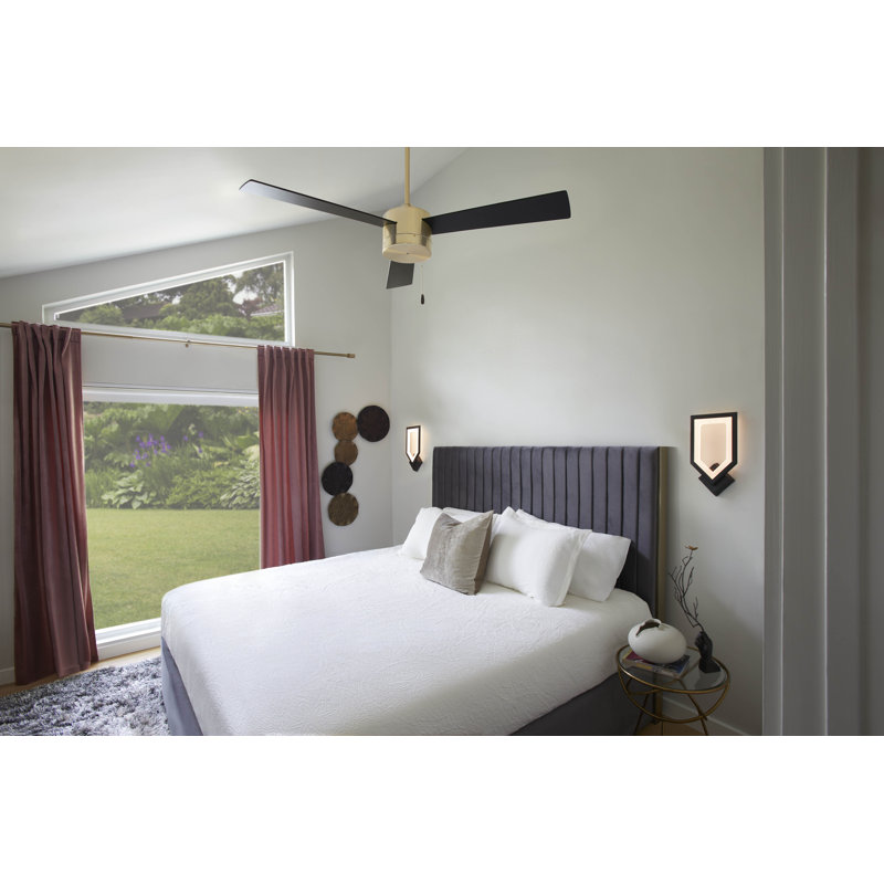 Isaiu 52'' Ceiling Fan, Gold/Black