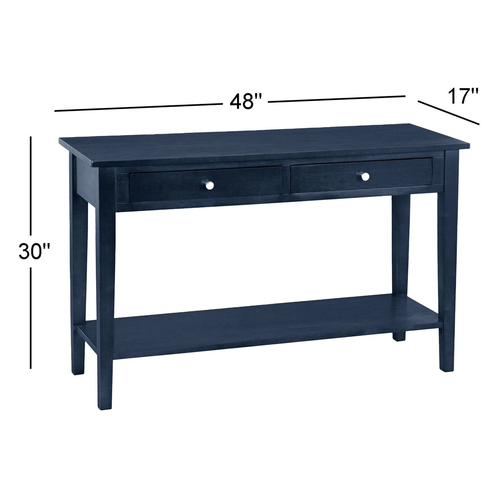 East Hampton 48'' Solid Wood Console Table, Navy