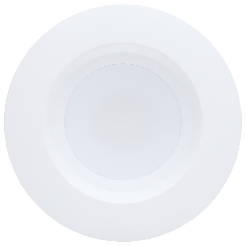 10 Watt LED Downlight Retrofit 5-6 Inch CCT Selectable Round White Finish