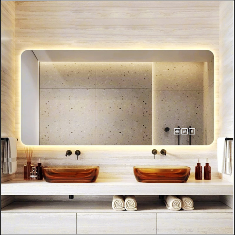 Miroir d'éclairage mural à DEL avec fonctions multiples et qualité supérieure