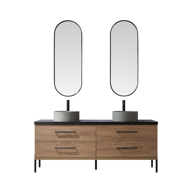 Ensemble de meuble-lavabo double 72 po avec miroir Northport