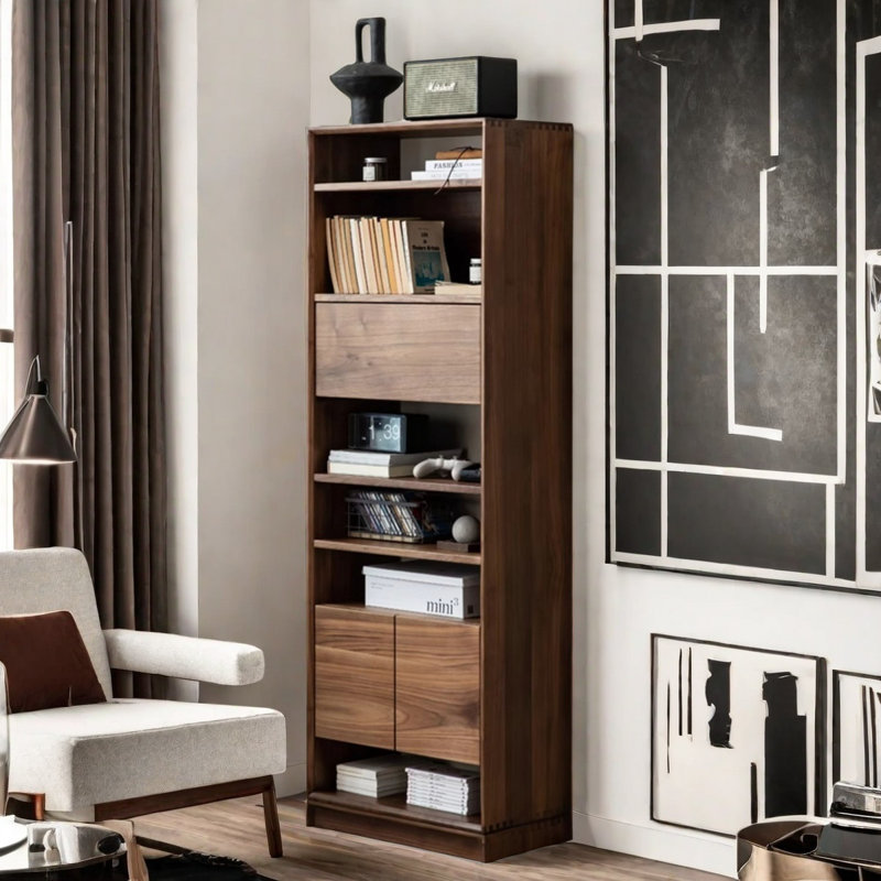 Modern Multifunctional Solid Wood Bookcase