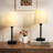 15'' Minimal Table Lamp Set with Touch Control, AC Outlet and USB A&C Ports