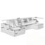 Canapé modulaire en U avec méridienne double et coussins-1421974869