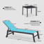 Chaise longue d'extérieur en métal avec table-871936575