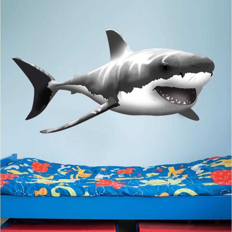U-Shark 3D Self-Adhesive Removable Break Through The Wall Vinyl