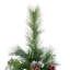 Arbre de Noël articulé à poils 4,5 pi avec baies rouges, pommes de pin, 200 CL et 407 pointes