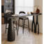 Table de bar rectangulaire en bois massif de style Wabi-Sabi-126609070