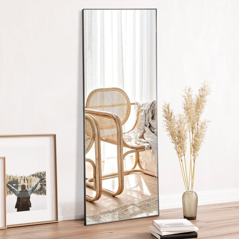 Dochas Aluminum Rectangle Mirror, Matte Black