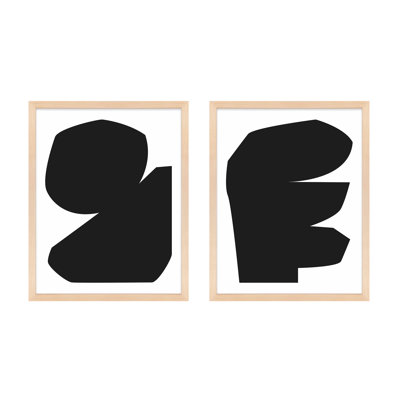 Study in Black. Set of 2 by Michael Kempen - 2 Piece Single Picture Frame Print Set