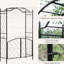 Arche de jardin 85 po avec barrière en métal - excellente pour grimper aux vignes, décoration de mariage