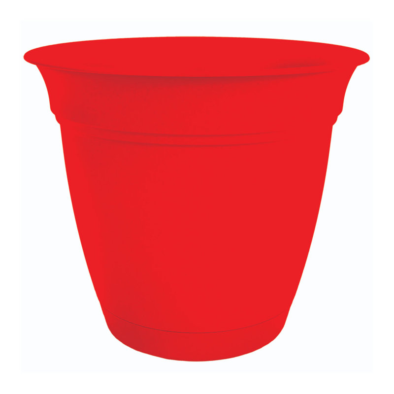 Sabana Pot Planter, Strawberry Red, 7" H x 8" W x 8" D