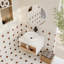 Meuble-lavabo suspendu avec lavabo rond blanc brillant, meuble-lavabo mural avec tablette ouverte, fini blanc et comptoir durable, design moderne peu encombrant (livré en 2 paquets)-695067799