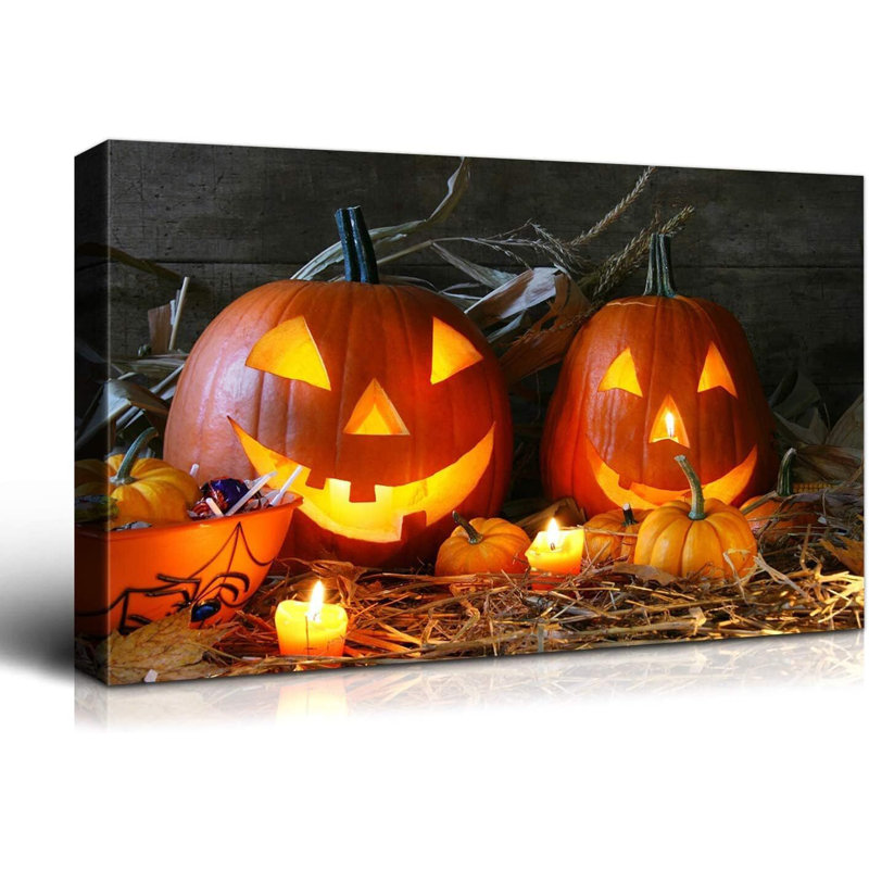 «Lily-Jack Halloween», impression sur toile, H 12 po x l 18 po x P 1,5 po