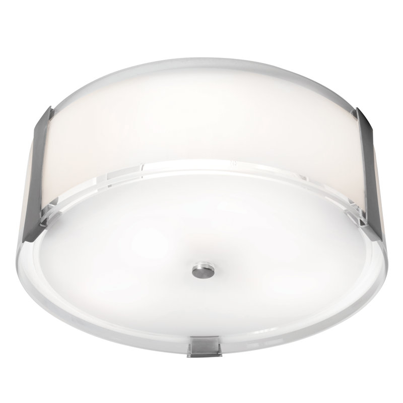 Plafonnier encastré en verre Pastrana, A-19 (DEL remplaçable)