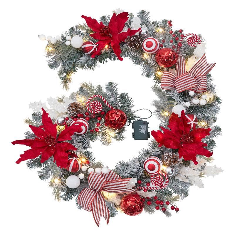 183cm Lighted Faux Garland with Lights