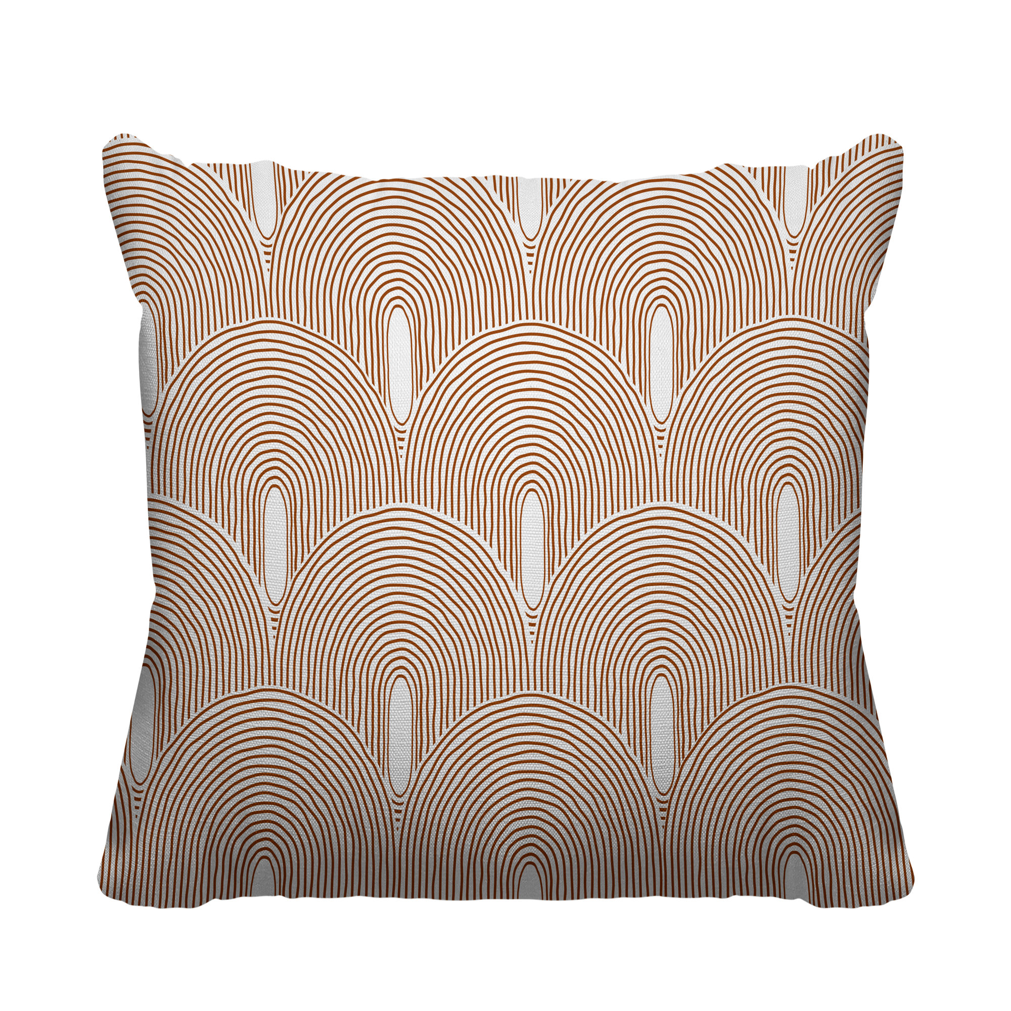 Limpo Starburst Spun Polyester Indoor/Outdoor Throw Pillow, 18"H x 18"W, Square, Burnt Orange