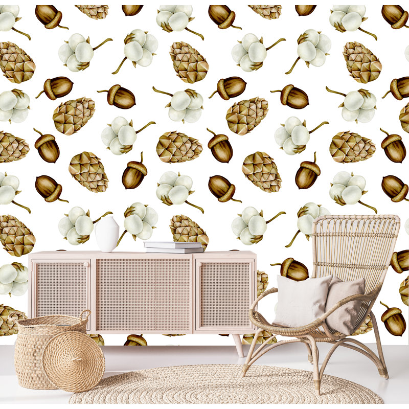 Papier peint amovible automne maïs et coton
