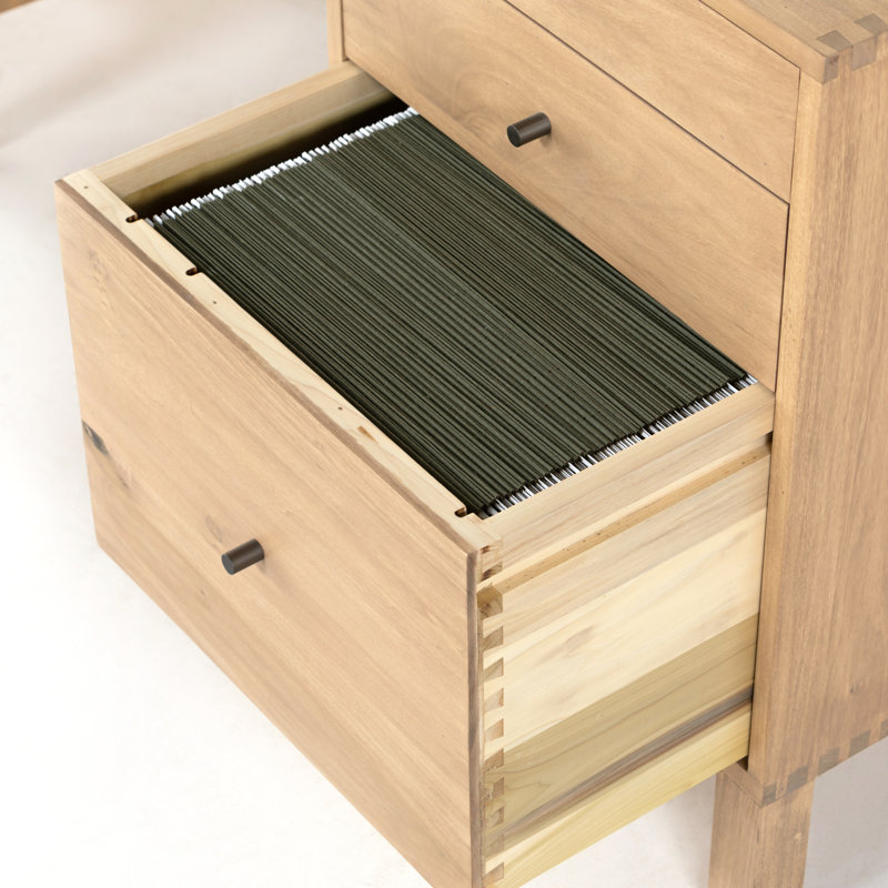 Isador Solid Wood Executive Desk, Dry Wash Poplar