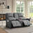 Manual Push Back Reclining Loveseat Sofa With Center Console & Cup Holders for Living Room-739233071