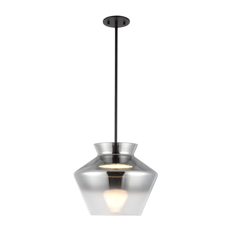 1 - Light LED Pendant, Smoked