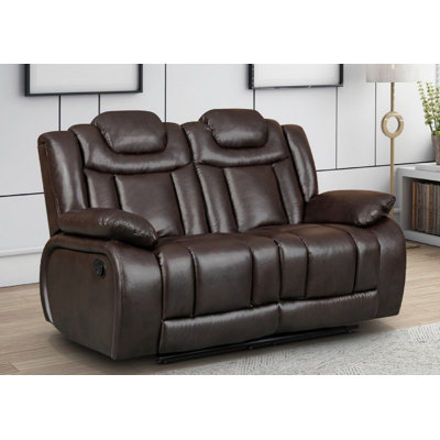 Galles 3 Seater Faux Leather Reclining Sofa