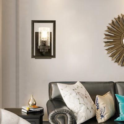 7"W  Dimmable Antique Black Candle Wall Light (Set of 2)