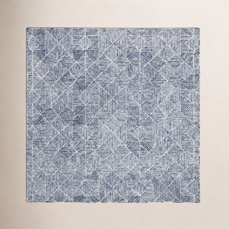 Linsly Geometric Indoor Rug, Square 8'