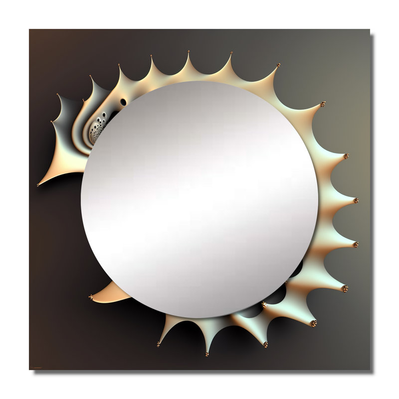 3D Fractal Universe - Fractals Large Square Mirror Wall Decor For Bedroom, 36" x 36"