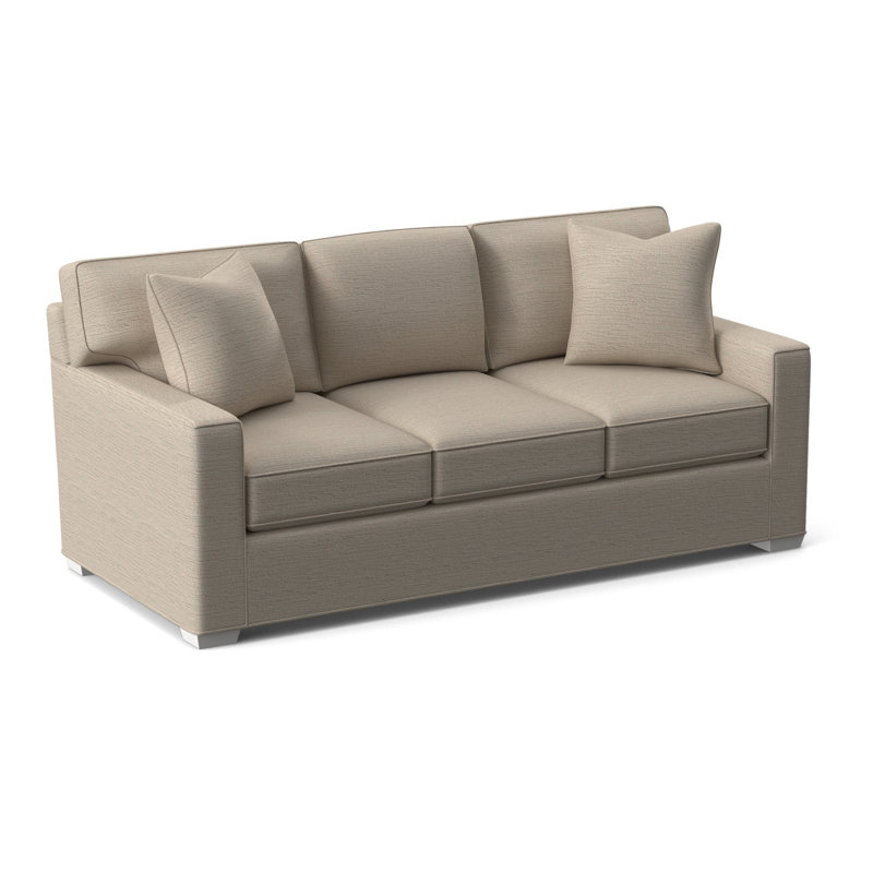 Gramercy Park Sofa, White Textured Performance; 0865-91, Frost White Finish