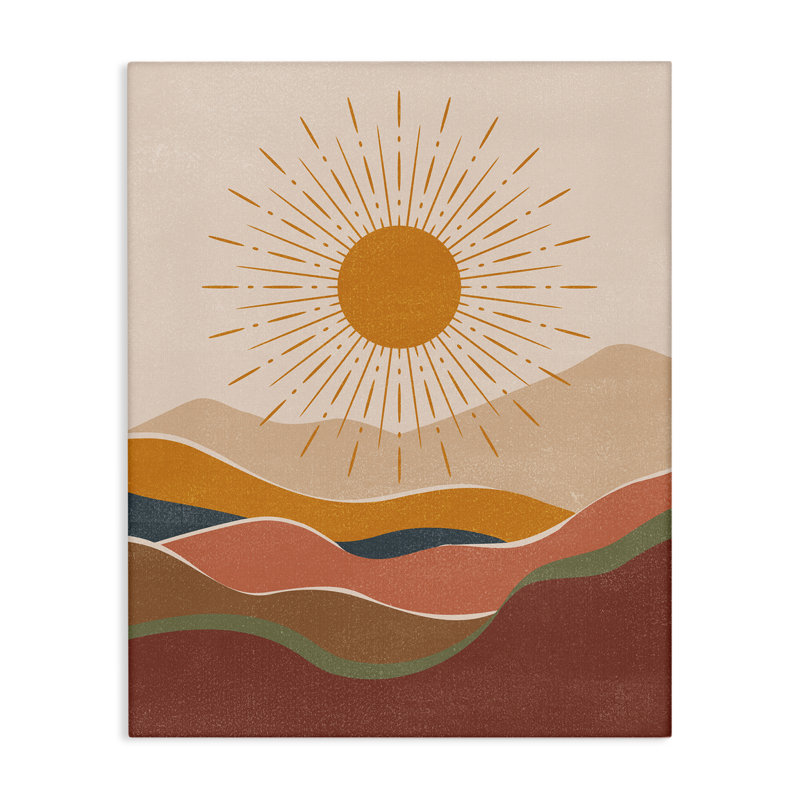 «Earthtone Desert Sun», art mural par Nataly White, H 30 po x l 24 po