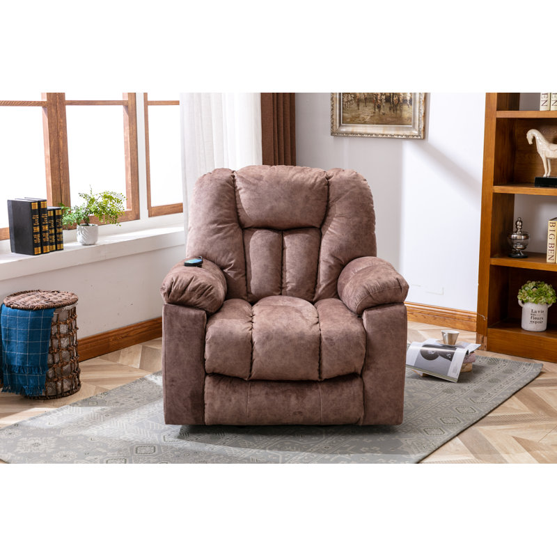 100cm Wide Velvet Lift Assist with Massager, Brown