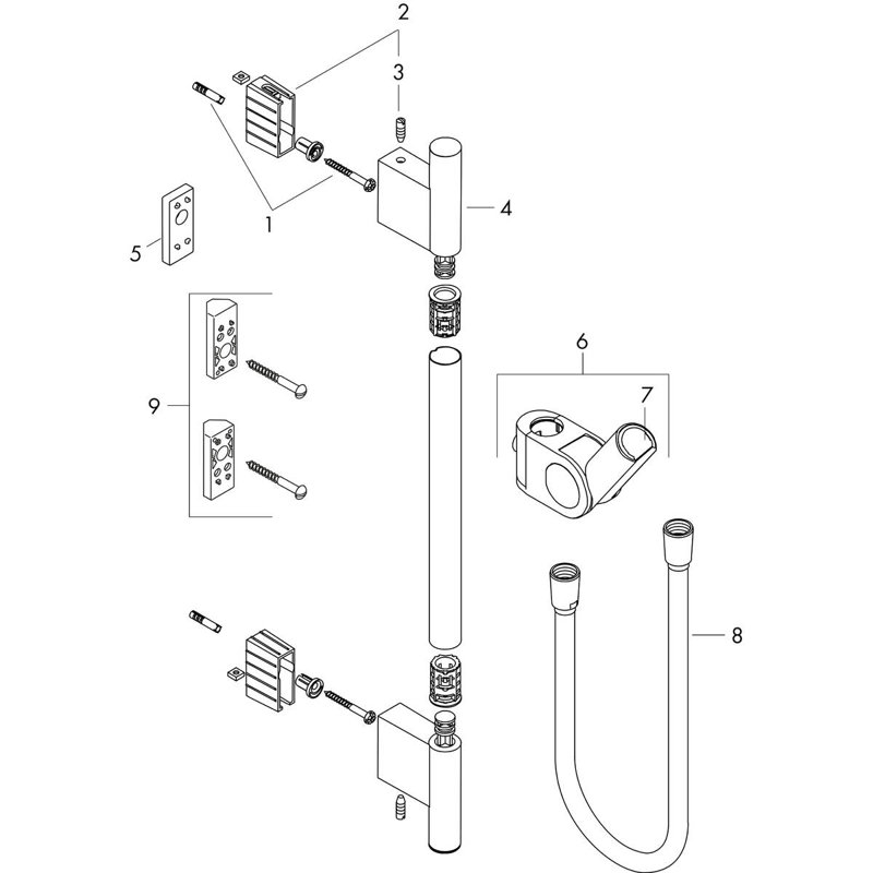 Uno 36" Wall Bar, Chrome