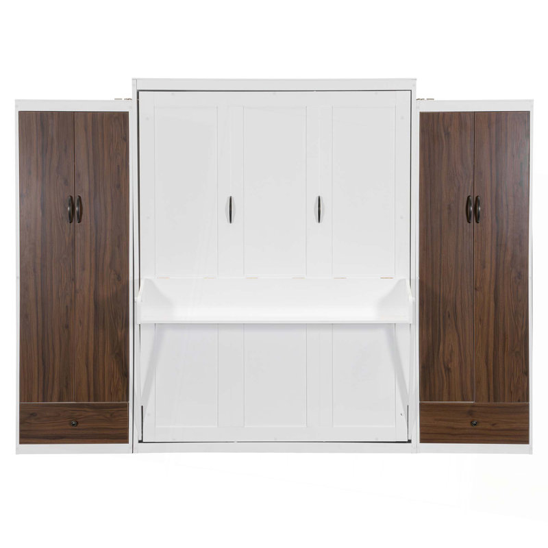 Lit escamotable Murphy avec placard, tiroirs et table