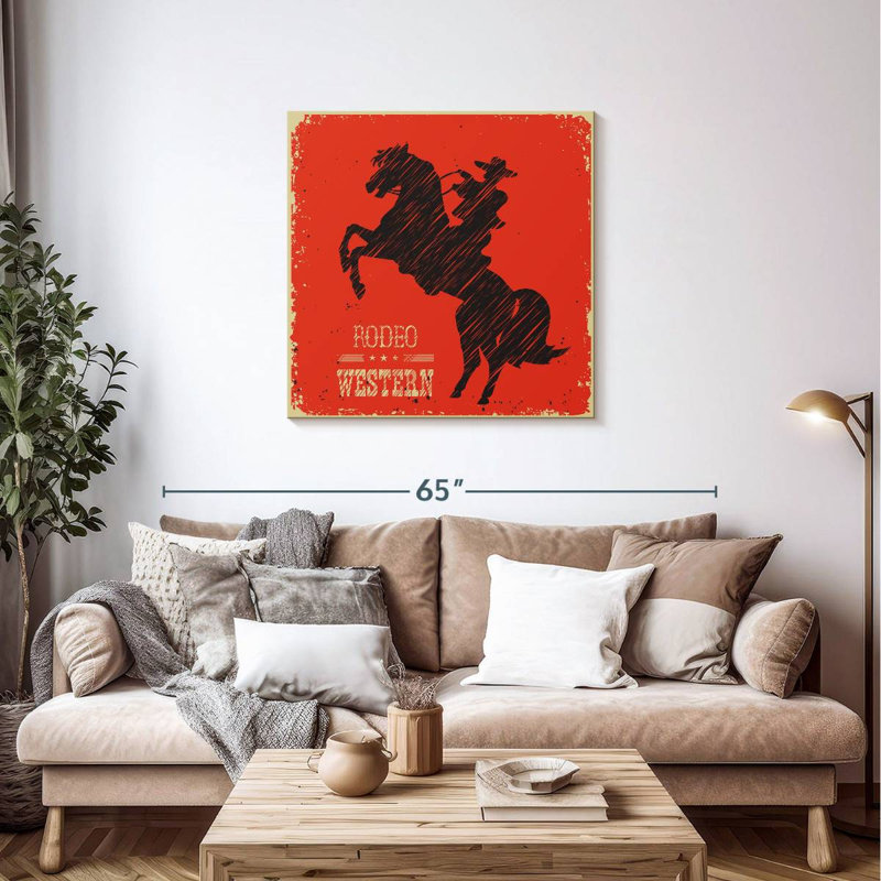 Lelar Western Rodeo, 36" H x 36" W
