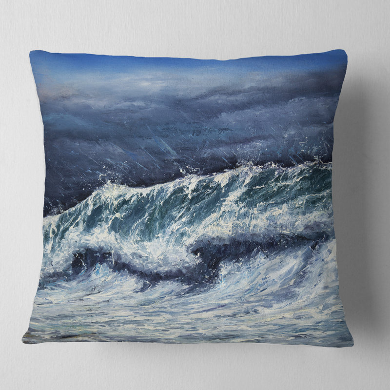 Oreiller de tempête de photographie Seascape